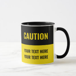 Vorsicht anpassen Gelb zeichnen Tasse