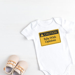 Vorsicht: Baby mit Meinungen Strampler