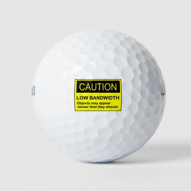 Vorsicht bei geringer Bandbreite Golfball (Vorderseite)