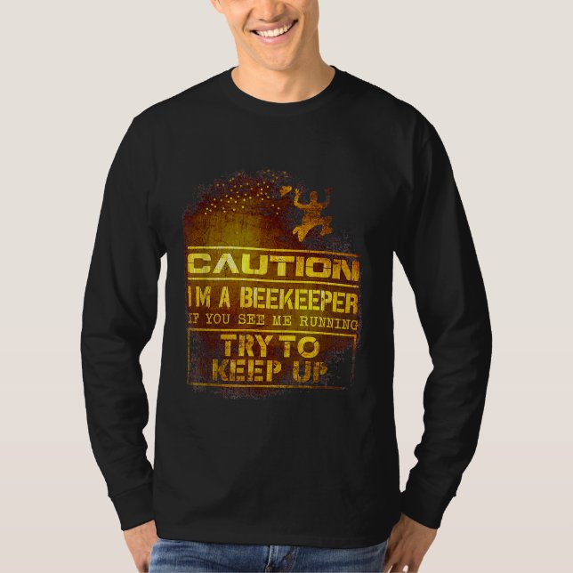 Vorsicht bei Imkern T-Shirt (Vorderseite)