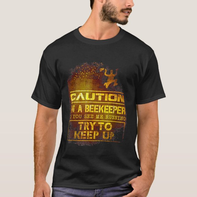 Vorsicht bei Imkern T-Shirt (Vorderseite)