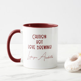 Vorsicht bei warmen Lieben Brauangebot Maßgeschnei Tasse