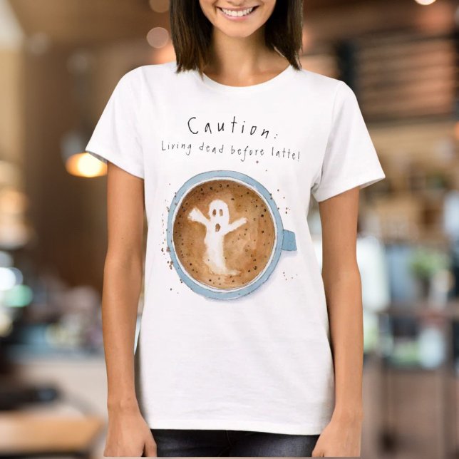 Vorsicht bei Wasserfarben: Spuk vor Kaffee T-Shirt (Von Creator hochgeladen)
