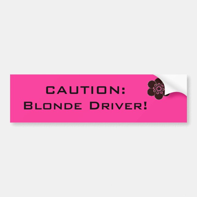Vorsicht-blonder Fahrer-Autoaufkleber Autoaufkleber (Vorne)