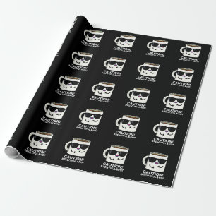 Vorsicht Brewtiful und Hot Funny Kaffee Pun Dark B Geschenkpapier