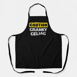 Vorsicht Cranky Celiac Funny Warning Sign Schürze