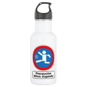 Vorsicht, die Kinder, Verkehrszeichen, Argentinien Trinkflasche