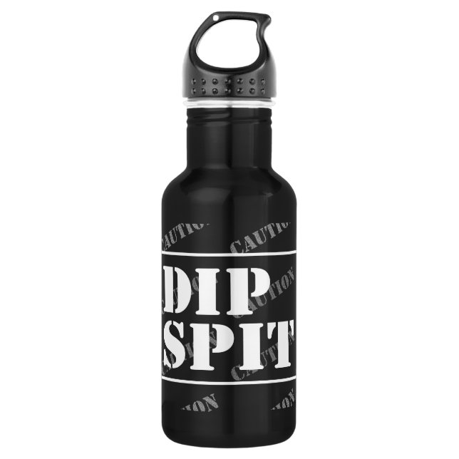 VORSICHT DIP SPIT - vielleicht nicht Stainless Ste Edelstahlflasche (Vorderseite)