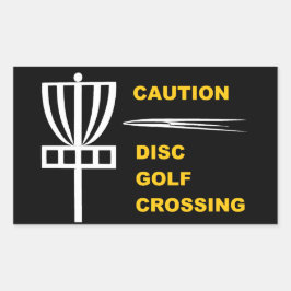 Vorsicht Disk Golf Crossing Sticker
