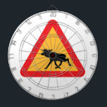 Vorsicht Elche schwedische Verkehrszeichen Dartscheibe<br><div class="desc">Schild auf der Elche Globe Trotters ist auf die Idiosynkratische Bildsprache aus der ganzen Welt spezialisiert. Hier finden Sie einzigartige Grußkarten,  Postkarten,  Poster,  Mousepads und mehr.</div>