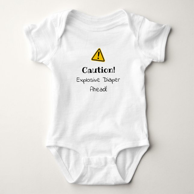 Vorsicht: Explosiver Schwund vorbei! Baby Strampler (Vorderseite)