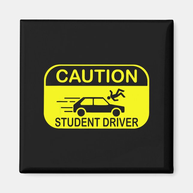 Vorsicht Fahrschüler Lustig  Magnet (Vorne)