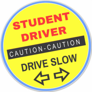 Vorsicht Fahrschüler Schild (Für Autos) Stoßstange Aufkleber
