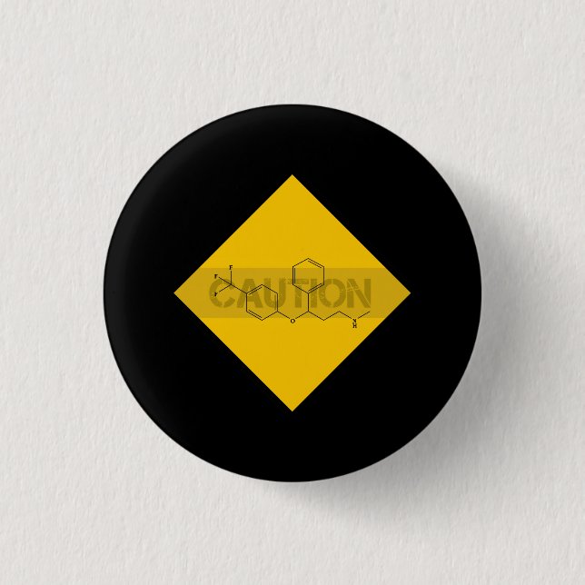 Vorsicht: Fluoxetin Button (Vorderseite)