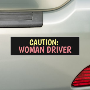 VORSICHT: FUNKTIONIERENDE AUTOAUFKLEBER VON FRAUEN