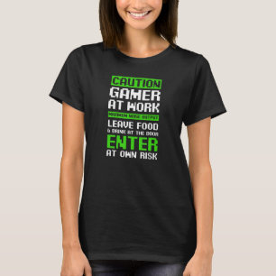Vorsicht Gamer Work Vater Gamer Squad T-Shirt