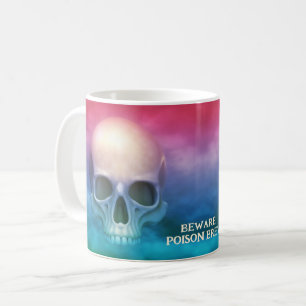 Vorsicht! Giftbrauen. Skull-Kunstwerke Kaffeetasse