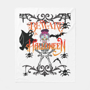 Vorsicht Halloween Fleecedecke