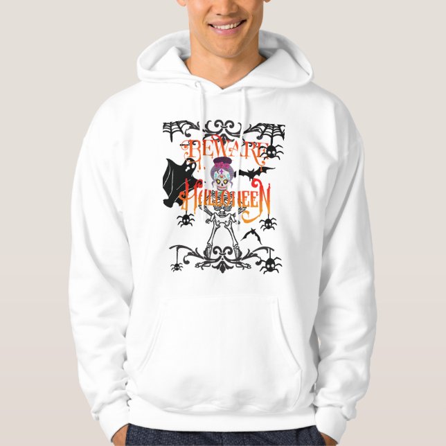 Vorsicht Halloween Hoodie (Vorderseite)