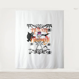 Vorsicht Halloween Wandteppich