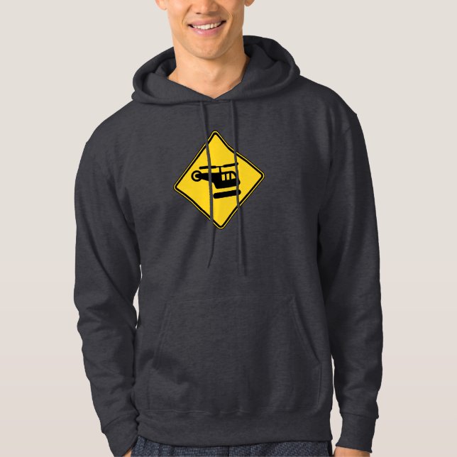 Vorsicht Helicopter-Zeichen Hoodie (Vorderseite)