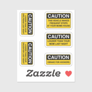 Vorsicht Helmet Stiker Packs Aufkleber