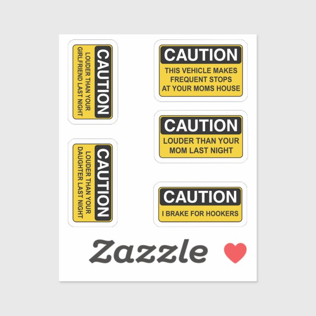Vorsicht Helmet Stiker Packs Aufkleber (Blatt)