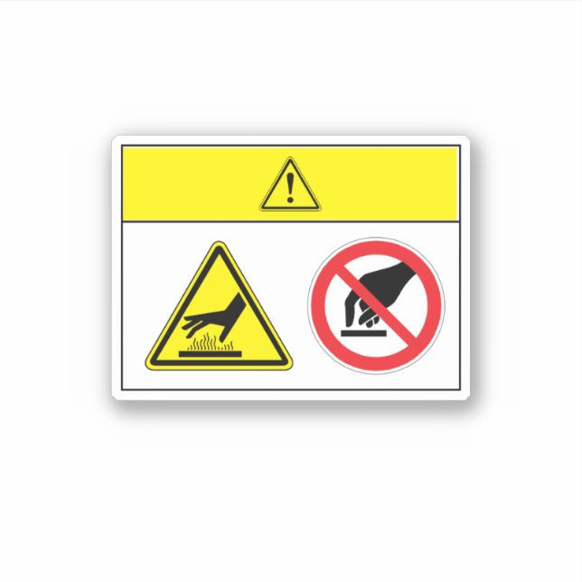 Vorsicht/Hot Surface Label BQ09 (Vorderseite)