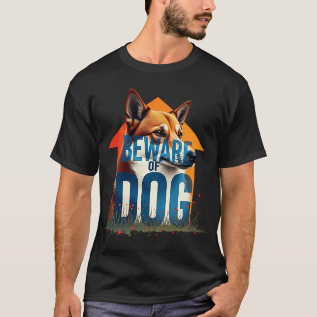Vorsicht Hund T-Shirt (Vorderseite)