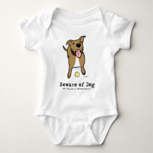 Vorsicht Hund (wenn du ein Tennisball bist) Baby Strampler
