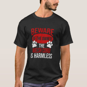 Vorsicht - Hundepapa Hundemama Welsh Corgi Hundebe T-Shirt