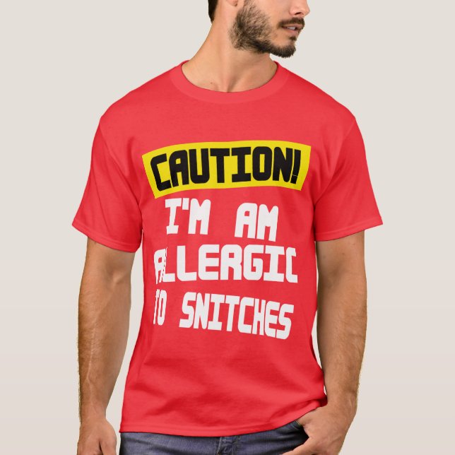 Vorsicht, ich bin allergisch gegen Schläge — T - S T-Shirt (Vorderseite)