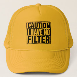 Vorsicht, ich habe keinen Filter lustigen Anführun Truckerkappe