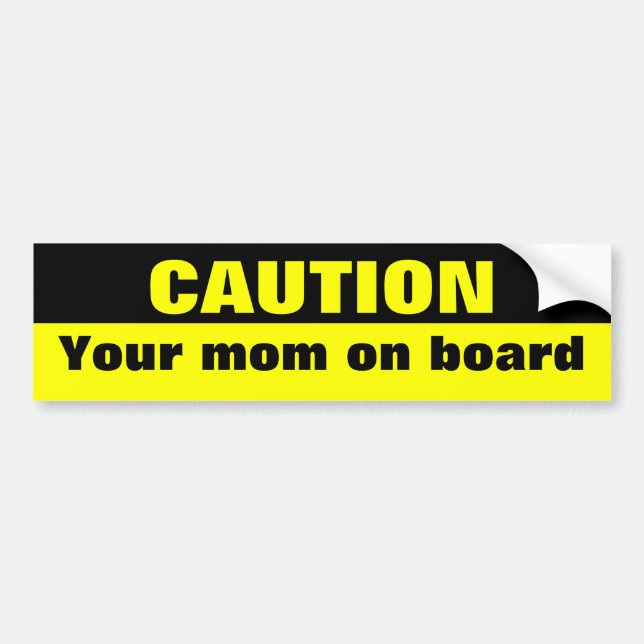 Vorsicht, Ihre Mamma an Bord Autoaufkleber (Vorne)