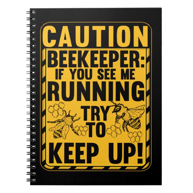 Vorsicht Imker Männer Frauen Funny Beekeeping Notizblock (Vorderseite)