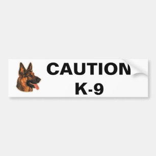 VORSICHT K-9 AUTOAUFKLEBER