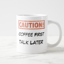Vorsicht - Kaffee Erster Vortrag später