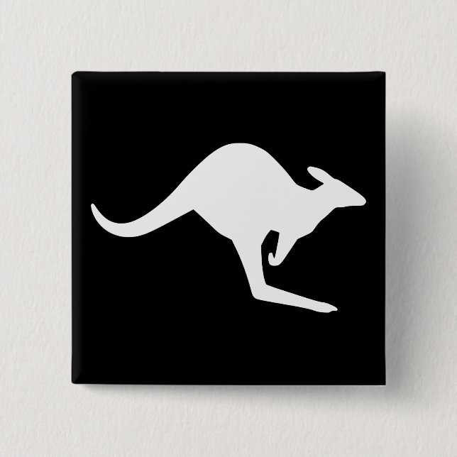 Vorsicht Kangaroo Button (Vorderseite)