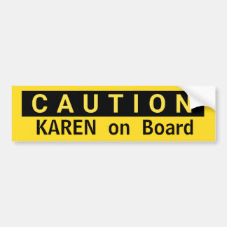 VORSICHT Karen an Bord mit dem Titel "Frauengesche Autoaufkleber
