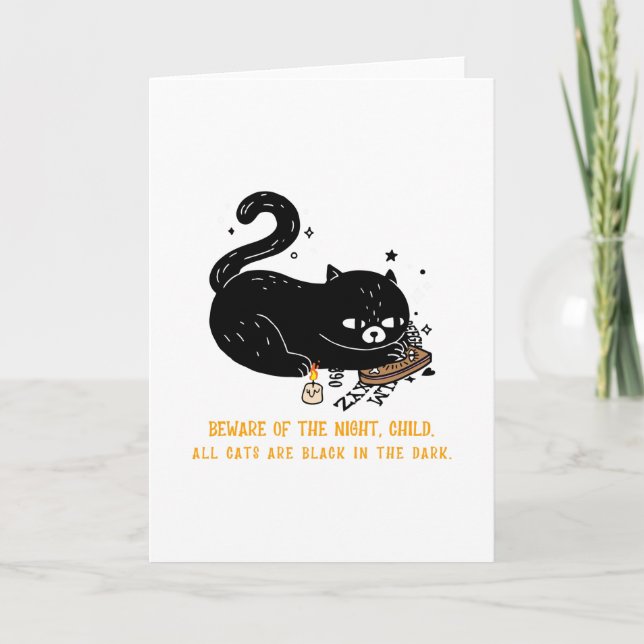 Vorsicht, Kind, alle Katzen sind schwarz Karte (Vorderseite)