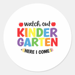 Vorsicht Kindergarten Ich Komme Kinder Zurück Zu Runder Aufkleber