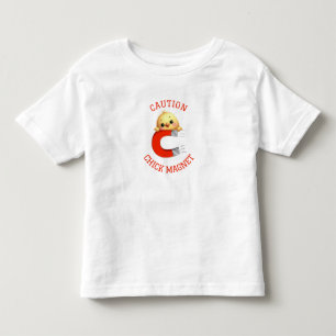 Vorsicht Kücken-Magnet Jungen  Kleinkind T-shirt