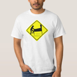 VORSICHT - lustiger Säulengang des T-Shirt