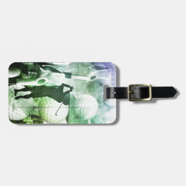 Vorsicht! Mens Golf Gepäckanhänger