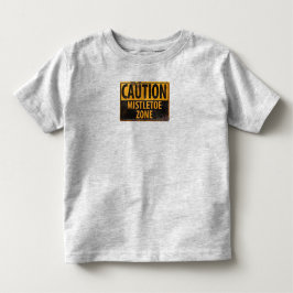 Vorsicht Mistletoe Zone Weihnachts Kiss Gefahr Zei Kleinkind T-shirt