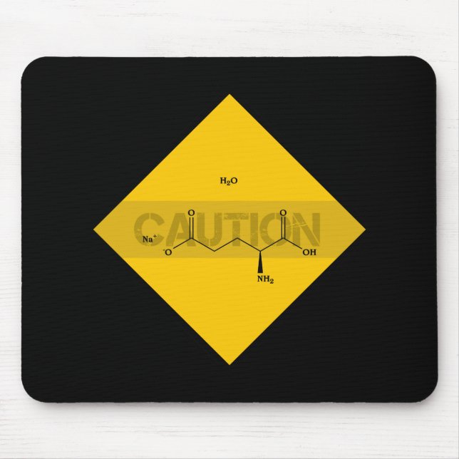 Vorsicht: Monoatriumglutamat Mousepad (Vorne)