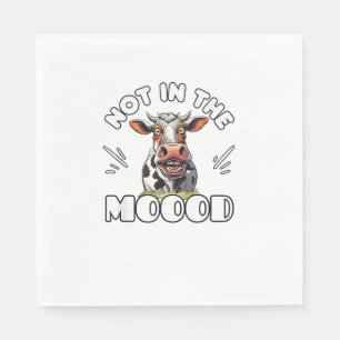 Vorsicht nicht in der Laune Kuh Stress Crazy Moody Serviette