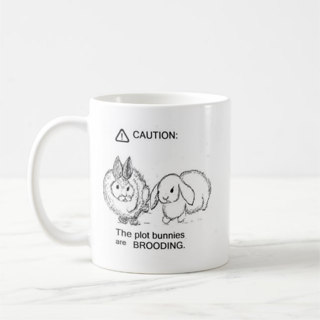 Vorsicht: Plan-Häschen Kaffeetasse (Links)