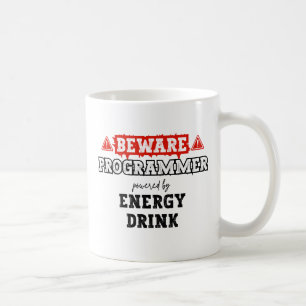 Vorsicht: Programmierer mit Energiegetränken   Cod Kaffeetasse