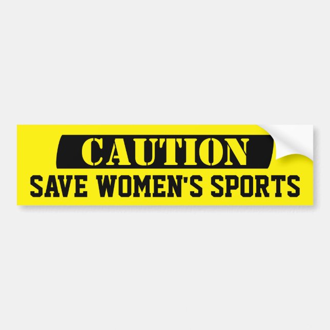 VORSICHT Rette Frauensport Stopp Erase der Frauen Autoaufkleber (Vorne)